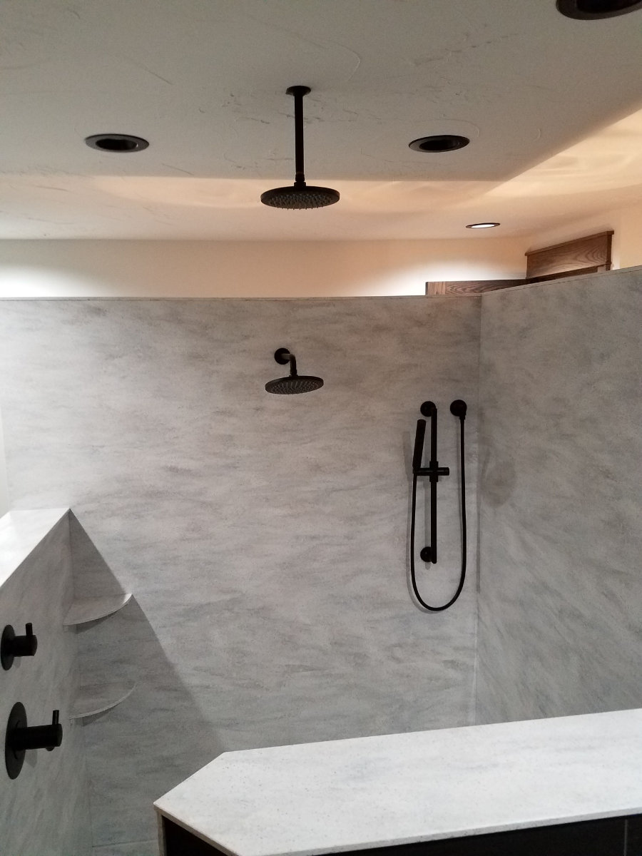 new shower faucet and fixtures