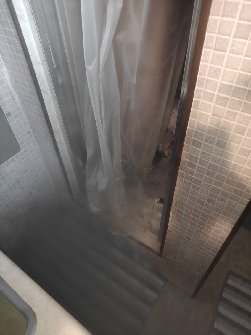 Smoke test shower trap smoke test on shower trap to find sewer odor